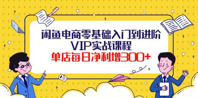 闲鱼电商零基础入门到进阶VIP实战课程，单店每日净利增300+（37节课）