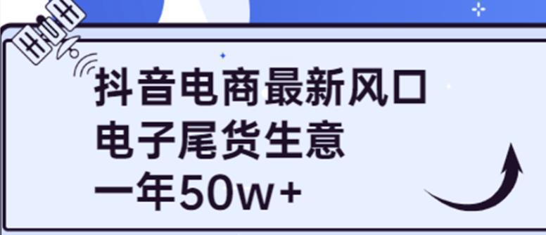 图片[1]-抖音电商最新风口，利用信息差做电子尾货生意，一年50w+（7节课+货源渠道)-人生海web技术分享