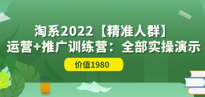 图片[1]-淘系2022【精准人群】运营+推广训练营：全部实操演示（价值1980）-人生海web技术分享