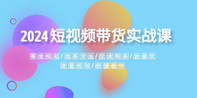 图片[1]-2024短视频带货实战课：赛道规划·选品方法·投流测品·放量玩法·流量规划-阿灿说钱