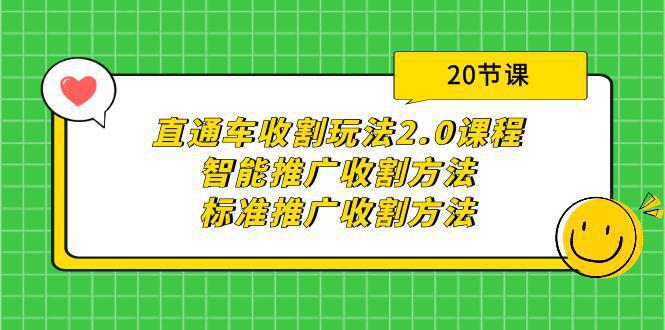 图片[1]-直通车收割玩法2.0课程：智能推广收割方法+标准推广收割方法（20节课）-阿灿说钱