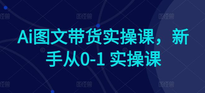 AI赋能电商：新手快速上手图文带货实操课程 -1