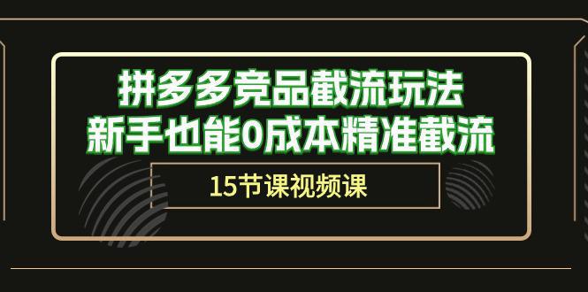 图片[1]-拼多多运营秘籍：轻松截流竞品，新手也能0成本精准获客（15节课）-阿灿说钱