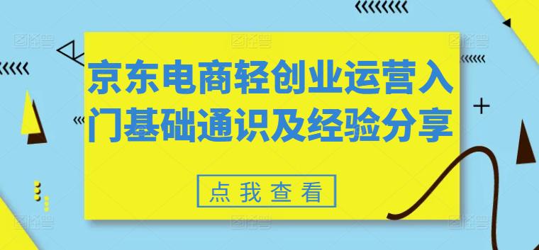 京东电商轻创业运营入门基础通识及经验分享 -1