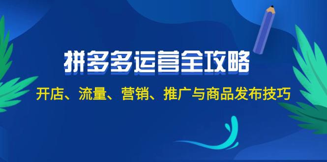 图片[1]-2024拼多多运营全攻略：开店、流量、营销、推广与商品发布技巧（无水印）-阿灿说钱