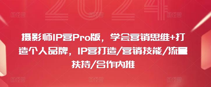 摄影师IP营PRO版，学会营销思维+打造个人品牌，IP营打造/营销技能/流量扶持/合作内推 -1