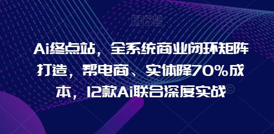 AI终点站，全系统商业闭环矩阵打造，帮电商、实体降70%成本，12款AI联合深度实战【0906更新】 -1