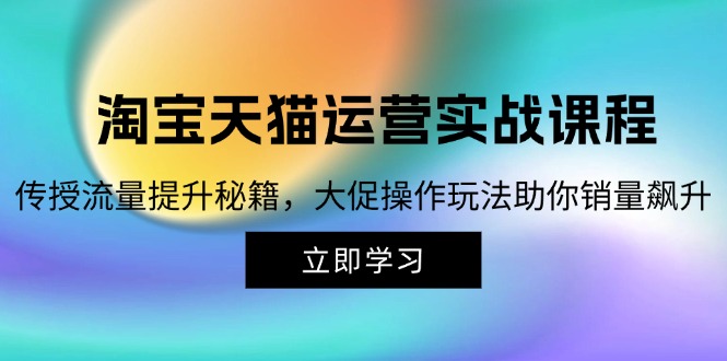 淘宝&天猫运营实战课程，传授流量提升秘籍，大促操作玩法助你销量飙升 -1