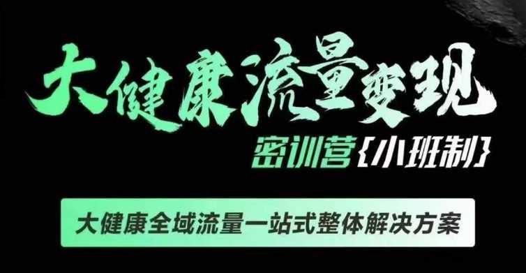 千万级大健康变现课线下课，大健康全域流量一站式整体解决方案 -1